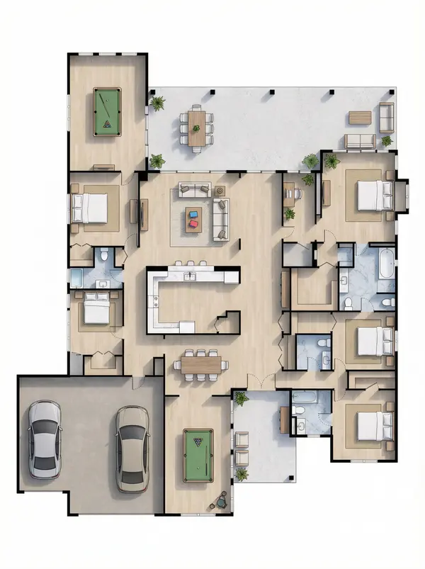 Spacious Dark 4-Bed Home floorplan