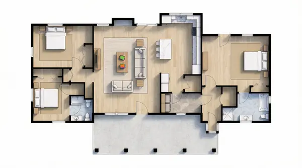 Spacious Natural 3-Bed floorplan