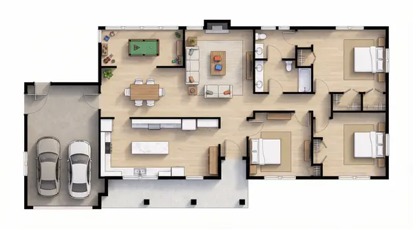 Spacious Earthy 3-Bed floorplan