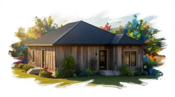 Natural 2-Bed House exterior render