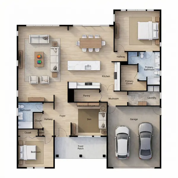 Classic 2-Bed House floorplan