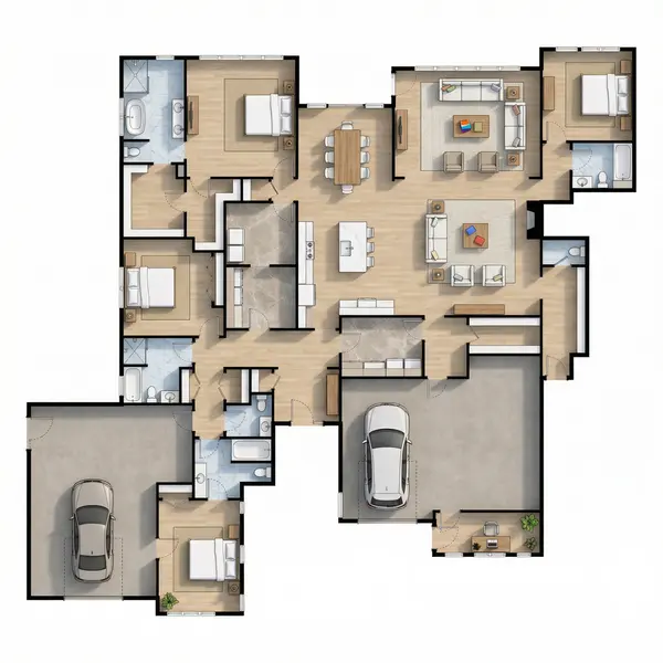 Spacious Bright 4-Bed Home floorplan