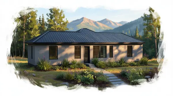 Sleek Industrial 2-Bed exterior render